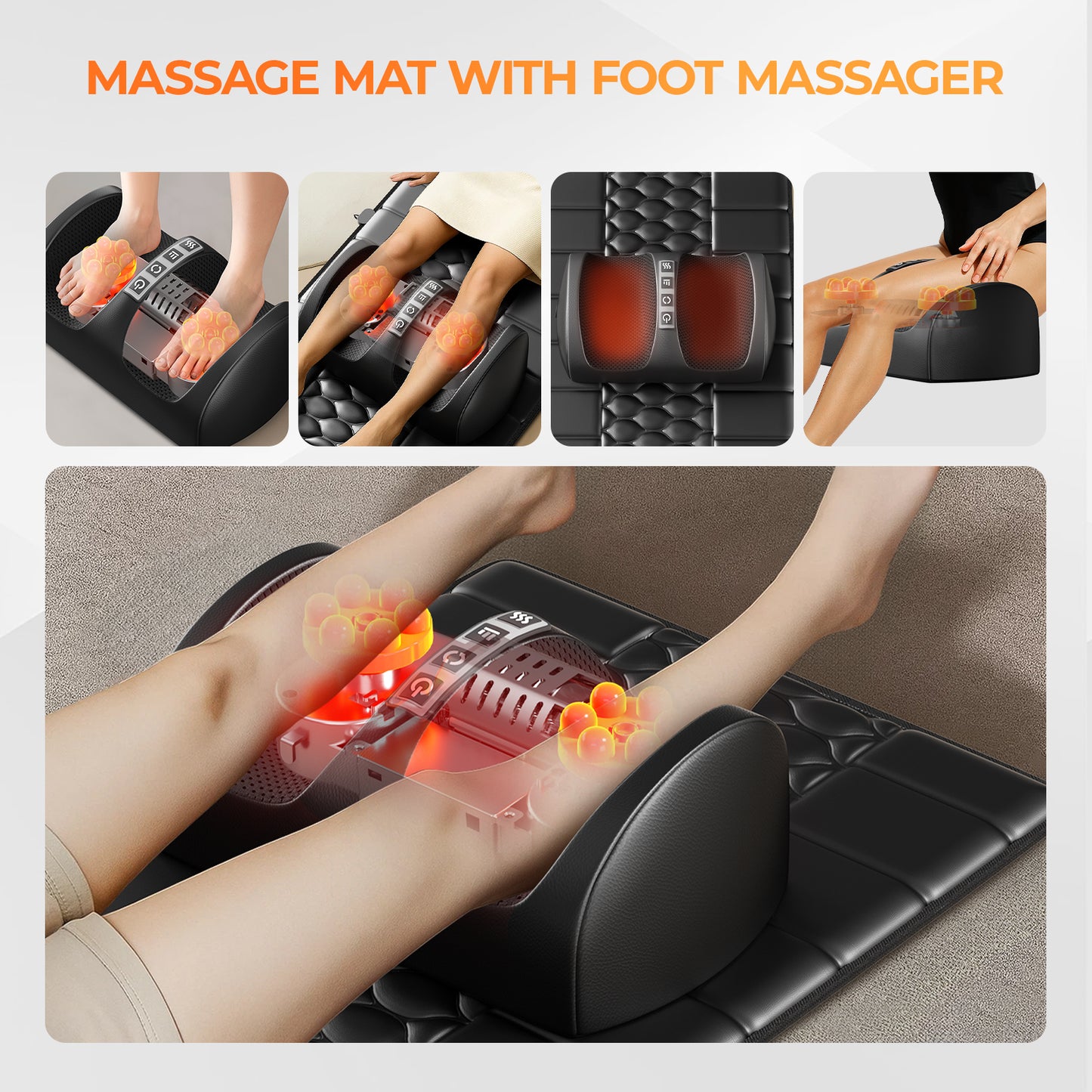3-in-1 Stuhl Massagekissen mit Wärme für Ganzkörper Entspannung