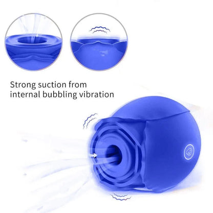 Rosen-Saugvibrator | Diskreter Klitorismassager mit 10 Geschwindigkeitsstufen für Frauen