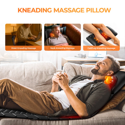 3-in-1 Stuhl Massagekissen mit Wärme für Ganzkörper Entspannung