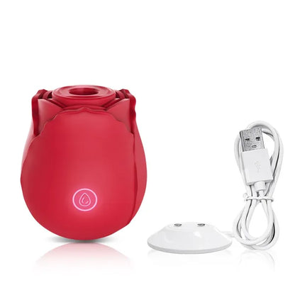 Rosen-Saugvibrator | Diskreter Klitorismassager mit 10 Geschwindigkeitsstufen für Frauen