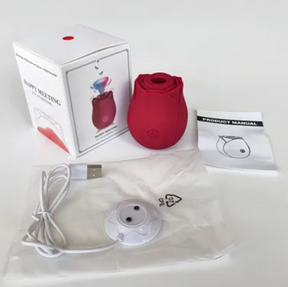 Rosen-Saugvibrator | Diskreter Klitorismassager mit 10 Geschwindigkeitsstufen für Frauen