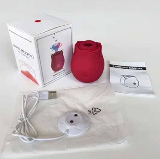 Rosen-Saugvibrator | Diskreter Klitorismassager mit 10 Geschwindigkeitsstufen für Frauen
