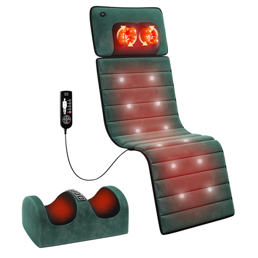 Faltbares, tragbares Nackenmassagekissen mit Wärmefunktion – Multimodale Nackenmassage mit Fernbedienung für Schlaf und Entspannung